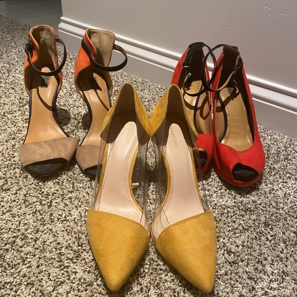 3 Pairs of Classic Suede Heels